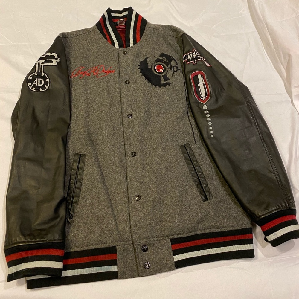 Artful Dodger Vintage Leather Letterman Jacket Men